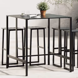 Cette table de bar avec un look élégant est un supplément frappant à votre espace de vie actuel, à l'extérieur ainsi qu'à l'i ...