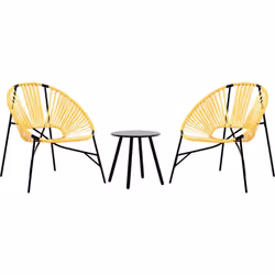 Cet ensemble de chaises de jardin est le complément parfait de votre arrière-cour, terrasse ou patio, offrant un espace confo ...
