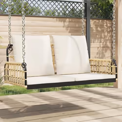 vidaXL Balancelle avec coussins 105x58x38 cm résine tressée et acier