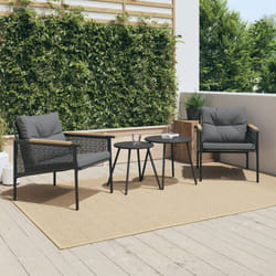 Vidaxl - Ensemble de meubles de balcon 4 pcs avec coussins acier noir