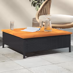 VidaXL 3281629 table de jardin Noir, Marron