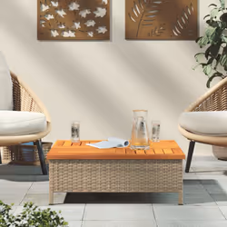 VidaXL 3281631 table de jardin Beige, Marron