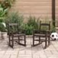 vidaXL Chaises à bascule enfants lot de 2 marron bois peuplier massif