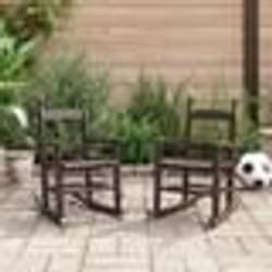 vidaXL Chaises à bascule enfants lot de 2 marron bois peuplier massif