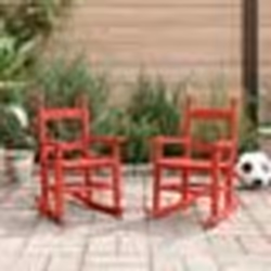 vidaXL Chaises à bascule enfants lot de 2 rouge bois peuplier massif