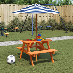 VidaXL 3281616 table de jardin Bleu - Vue supplémentaire 2