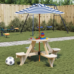VidaXL 3281622 table de jardin Bleu - Vue supplémentaire 2