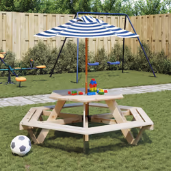 VidaXL 3281626 table de jardin Bleu - Vue supplémentaire 2