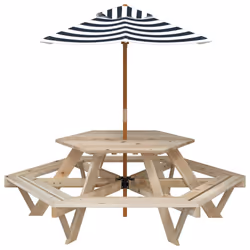 VidaXL 3281626 table de jardin Bleu - Vue supplémentaire 3