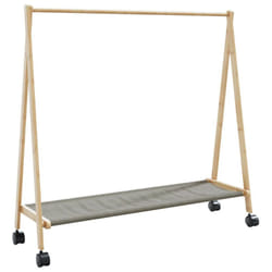 Vidaxl - Porte vêtements et étagères et roulettes 106x34x106,5cm bambou