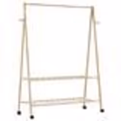 vidaXL Porte-vêtements et étagères roulettes 132x45,5x155,5cm bambou