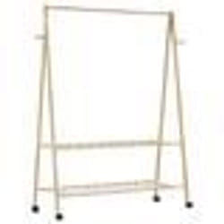 vidaXL Porte-vêtements et étagères roulettes 132x45,5x155,5cm bambou