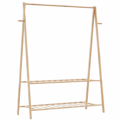 Le porte-vêtements en bambou offre une solution naturelle pour organiser votre espace, alliant design pratique et fonctionnal ...