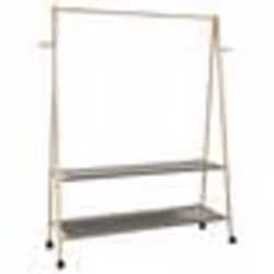 vidaXL Porte-vêtements et étagères roulettes 132x45,5x155,5cm bambou