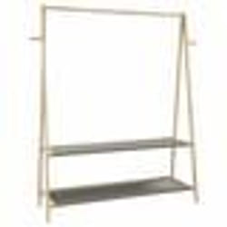 vidaXL Porte-vêtement avec étagères 132x455x1505 cm bambou porte-manteau porte-manteau avec étagère porte-vêtements 4008914