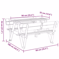 VidaXL 4008986 table de jardin Marron - Vue supplémentaire 8