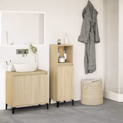 VidaXL 847389 miroir de salle de bain et armoire de rangement pour évier