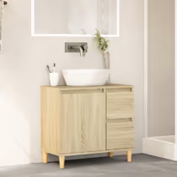 VidaXL 847406 miroir de salle de bain et armoire de rangement pour évier