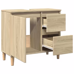 VidaXL 847406 miroir de salle de bain et armoire de rangement pour évier - Vue supplémentaire 8