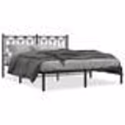 vidaXL Cadre de lit métal sans matelas et tête de lit noir 160x200 cm - 160 x 200 cm