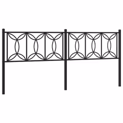 VidaXL 376166, Noir, Acier, 2 m, 2060 mm, 90 cm, 30 mm