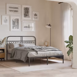 VidaXL 376632 tête de lit et pied de lit Noir