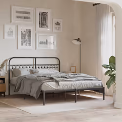 VidaXL 376635 tête de lit et pied de lit Noir