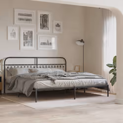 VidaXL 376637 tête de lit et pied de lit Noir