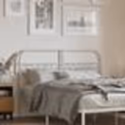 vidaXL Tête de lit métal blanc 135 cm tête de lit en métal tête de lit haute tête de lit pour lit double tête de lit 376681