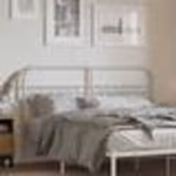 vidaXL Tête de lit métal blanc 150 cm tête de lit en métal tête de lit haute tête de lit pour lit double tête de lit 376683