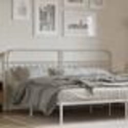 vidaXL Tête de lit métal blanc 200 cm tête de lit en métal tête de lit haute tête de lit pour lit double tête de lit 376687