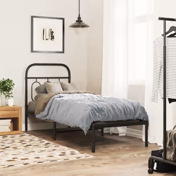 VidaXL 377143 tête de lit et pied de lit Noir