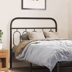 VidaXL 377147 tête de lit et pied de lit Noir