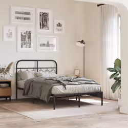VidaXL 377148 tête de lit et pied de lit Noir