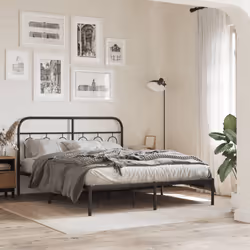 VidaXL 377149 tête de lit et pied de lit Noir