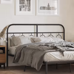 VidaXL 377149 tête de lit et pied de lit Noir
