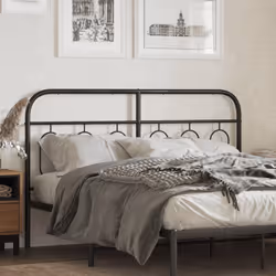 VidaXL 377151 tête de lit et pied de lit Noir