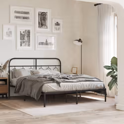 VidaXL 377151 tête de lit et pied de lit Noir