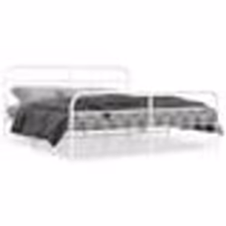 vidaXL Cadre de lit métal sans matelas et pied de lit blanc 200x200 cm - 200 x 200 cm