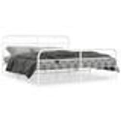 vidaXL Cadre de lit métal sans matelas et pied de lit blanc 200x200 cm - 200 x 200 cm