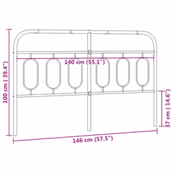 VidaXL 377201 tête de lit et pied de lit Blanc - Vue supplémentaire 6