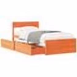 vidaXL Cadre de lit sans matelas cire marron 100x200cm bois pin massif - 100 x 200 cm