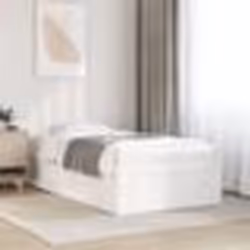 vidaXL Cadre de lit sans matelas blanc 90x190 cm bois de pin massif - 90 x 190 cm