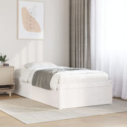 Vidaxl - Cadre de lit sans matelas blanc 75x190 cm bois de pin massif