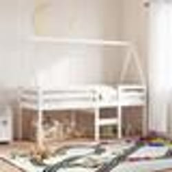 vidaXL Toit de lit pour enfants blanc 209x85,5x88cm bois de pin massif