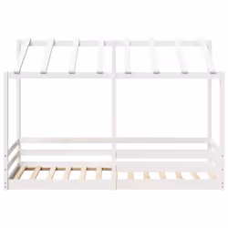 VidaXL 846998 Lit pour enfant Blanc Bois - Vue supplémentaire 4