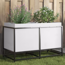 vidaXL Jardinière blanc 80x40x50 cm bois de pin massif