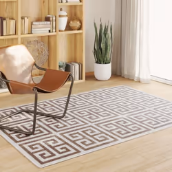 Ce tapis d'intérieur et d'extérieur allie confort et élégance, décorant votre espace de vie avec son aspect moderne. Matériau ...