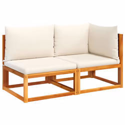 VidaXL 4008171, 2 siège(s), Crème, 110 kg, 1300 mm, 650 mm, 650 mm