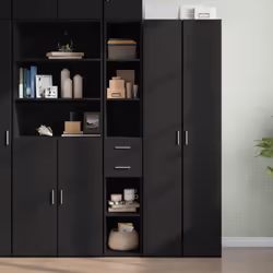 Ce buffet haut classique est conçu pour être un ajout décoratif et pratique à votre maison. Matériau durable : le bois d'ingé ...